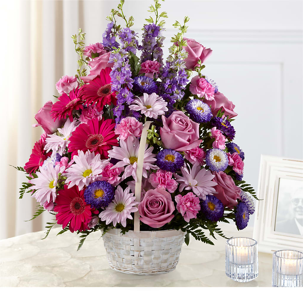 Pastel Peace Basket – BELMA'S PRECIOUS FLOWERS, Kodiak AK