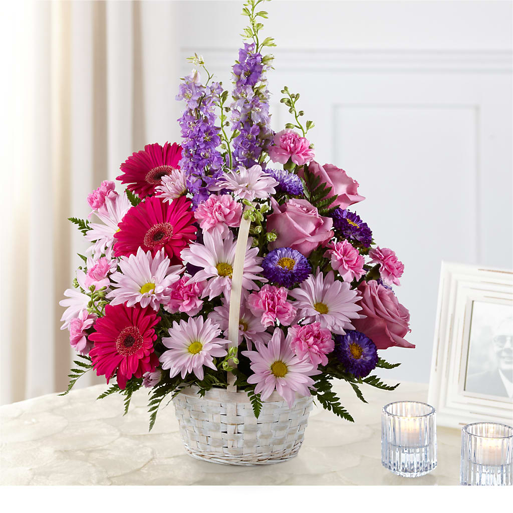 Pastel Peace Basket – BELMA'S PRECIOUS FLOWERS, Kodiak AK