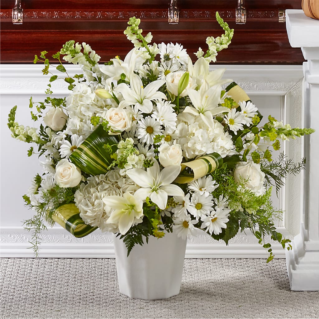 Thoughts of Tranquility Floor Basket – BELMA'S PRECIOUS FLOWERS, Kodiak AK