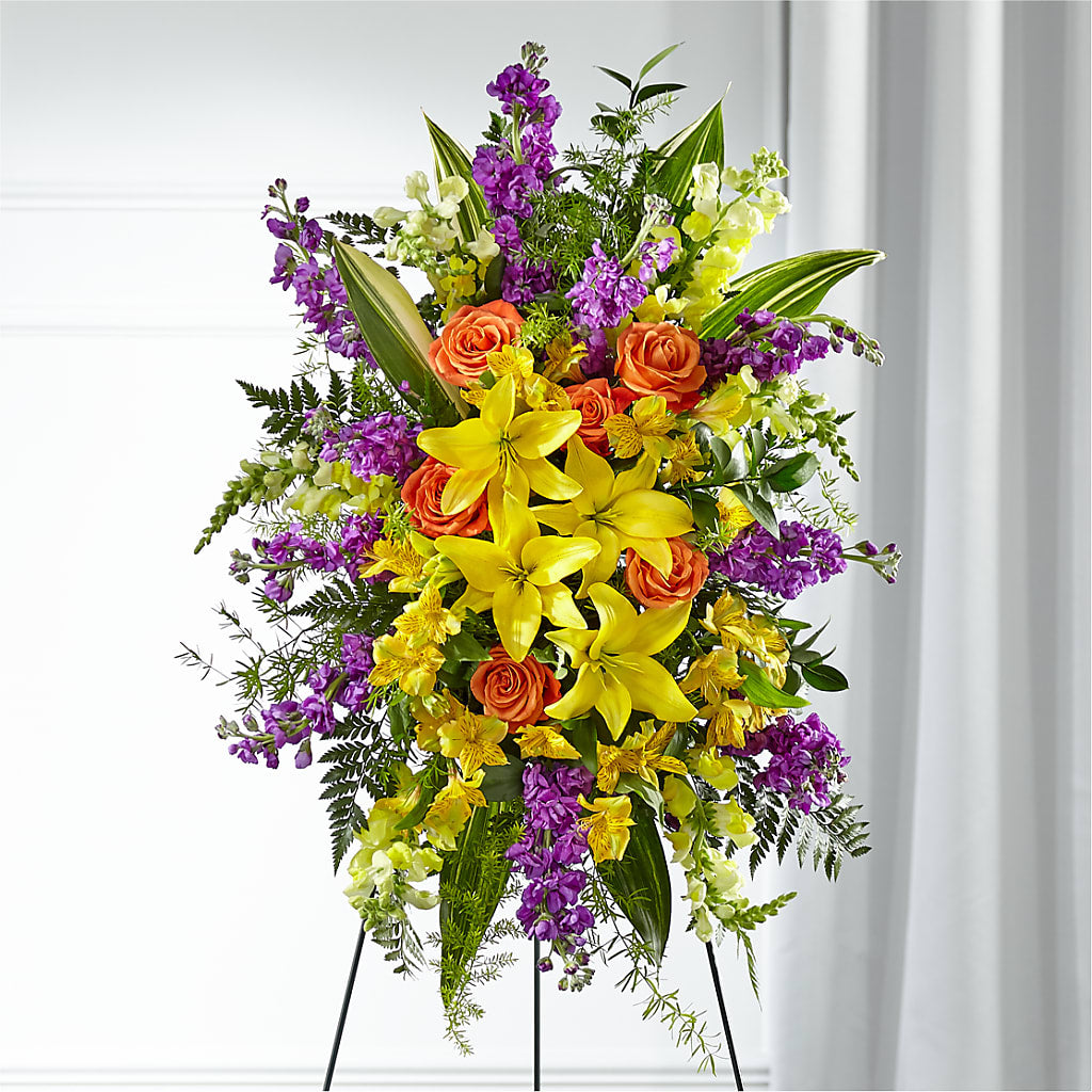 Thoughtful Prayers Standing Spray – BELMA'S PRECIOUS FLOWERS, Kodiak AK