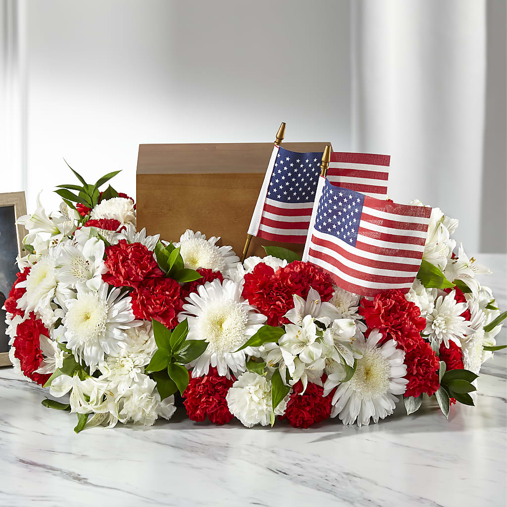 Spirit of Patriotism Cremation Adornment – BELMA'S PRECIOUS FLOWERS, Kodiak AK