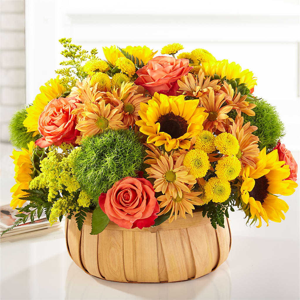 Harvest Sunflower Basket – BELMA'S PRECIOUS FLOWERS, Kodiak AK
