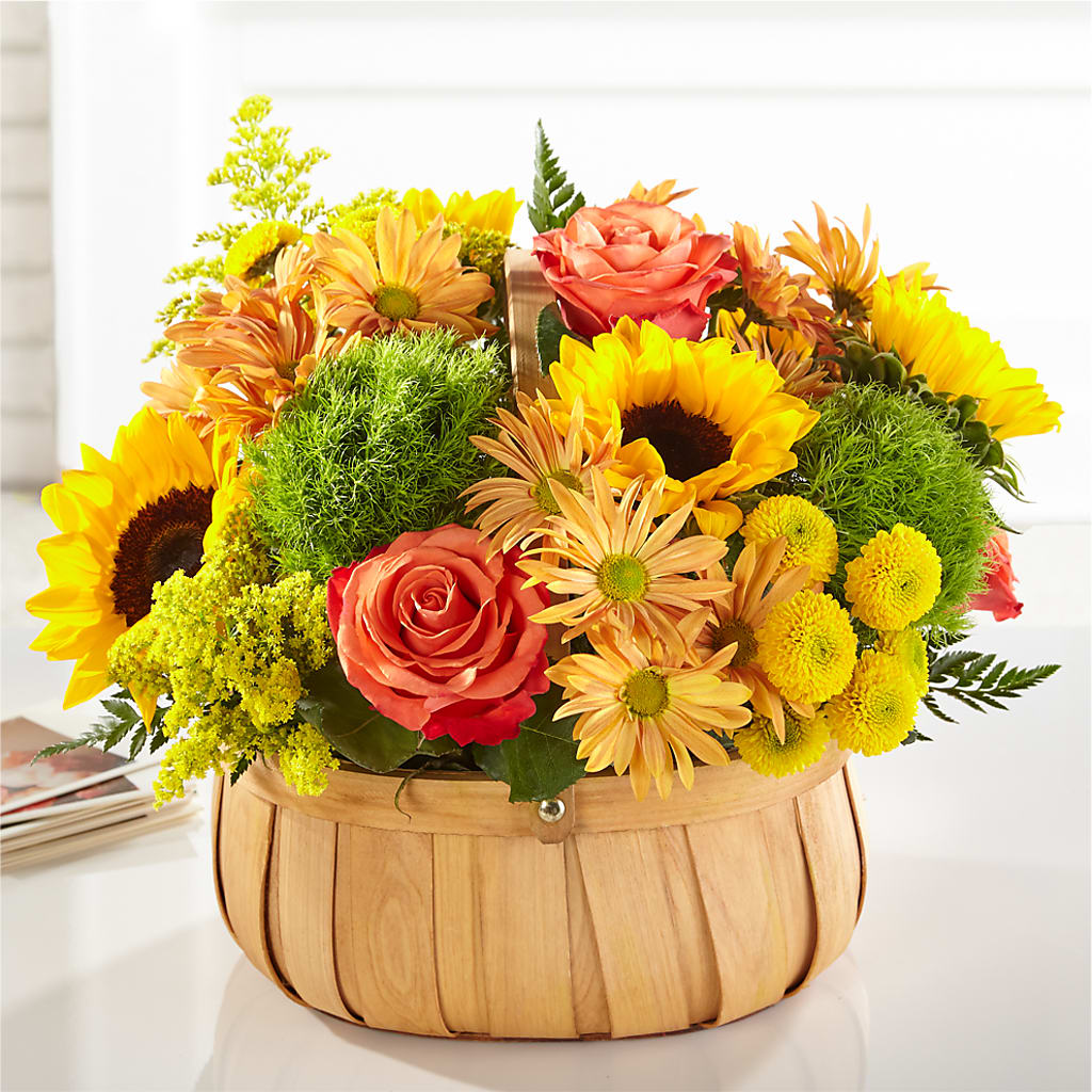 Harvest Sunflower Basket – BELMA'S PRECIOUS FLOWERS, Kodiak AK