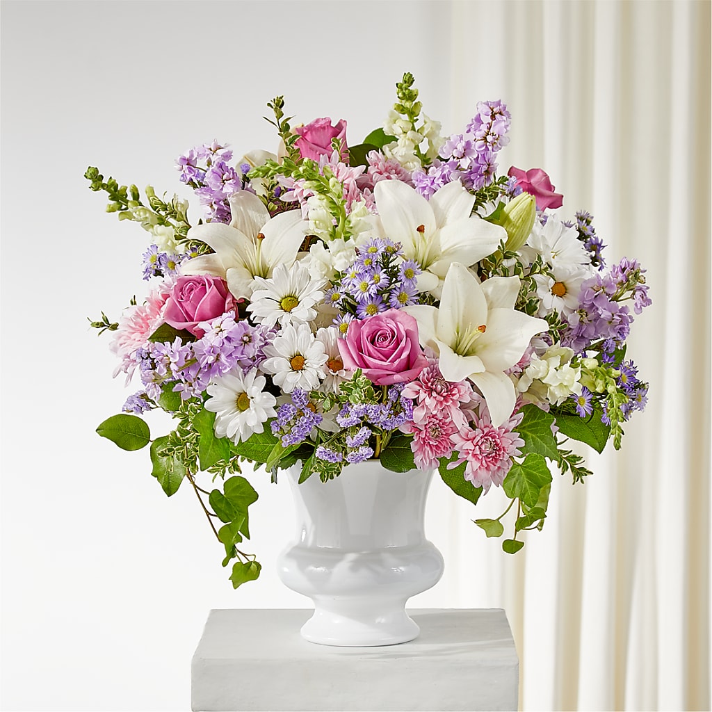 Remarkable Life Urn Arrangement – BELMA'S PRECIOUS FLOWERS, Kodiak AK