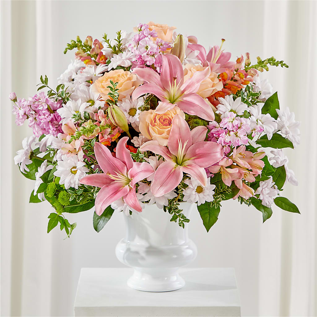 Heartfelt Gesture Urn Arrangement – BELMA'S PRECIOUS FLOWERS, Kodiak AK