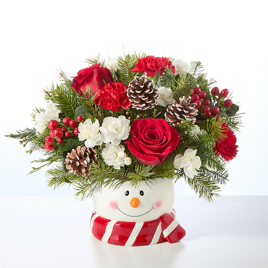 Jolly Snowman Bouquet – BELMA'S PRECIOUS FLOWERS, Kodiak AK