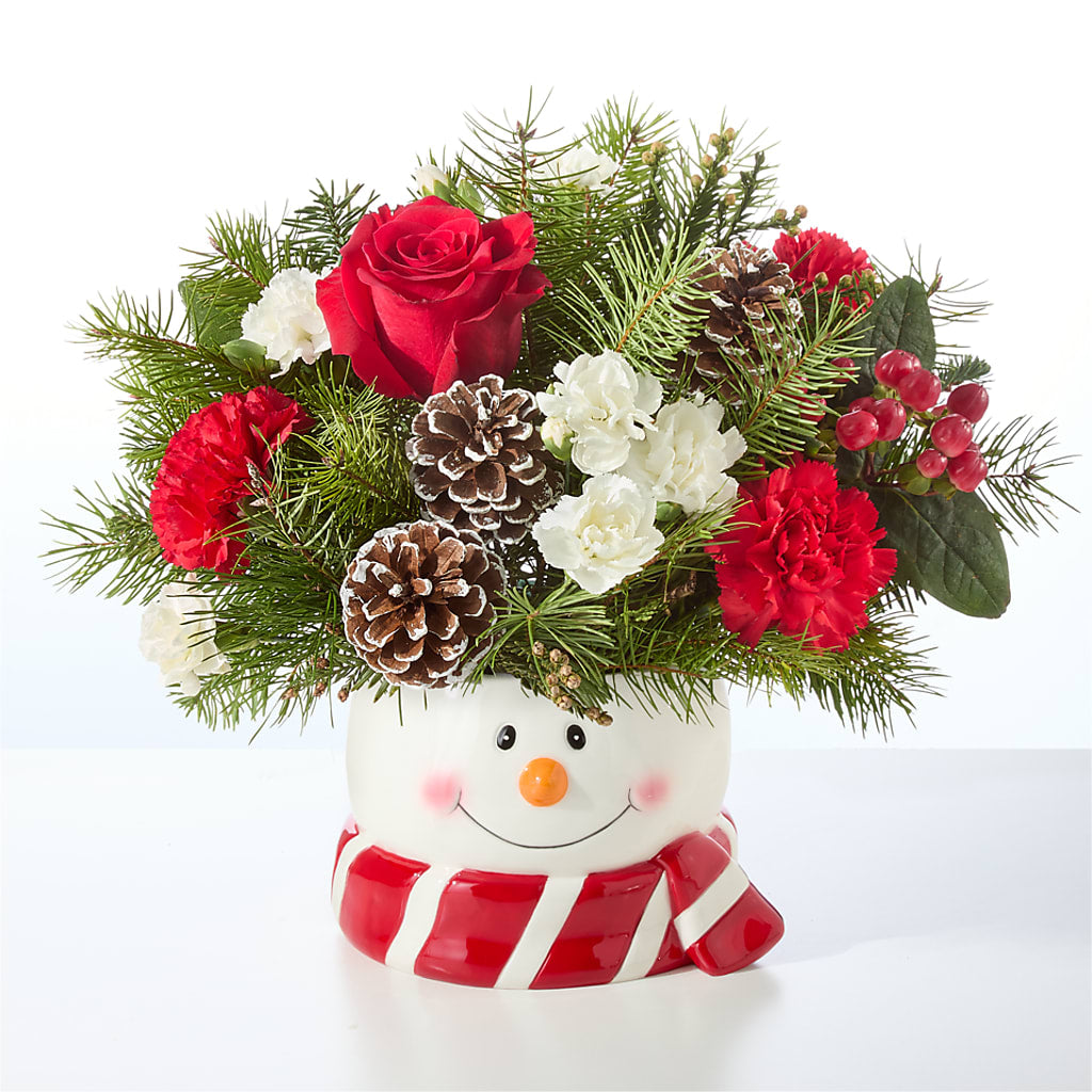 Jolly Snowman Bouquet – BELMA'S PRECIOUS FLOWERS, Kodiak AK