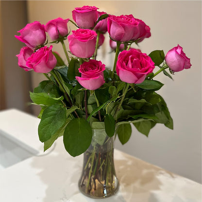 Long Stem Pink Rose Bouquet – BELMA'S PRECIOUS FLOWERS, Kodiak AK