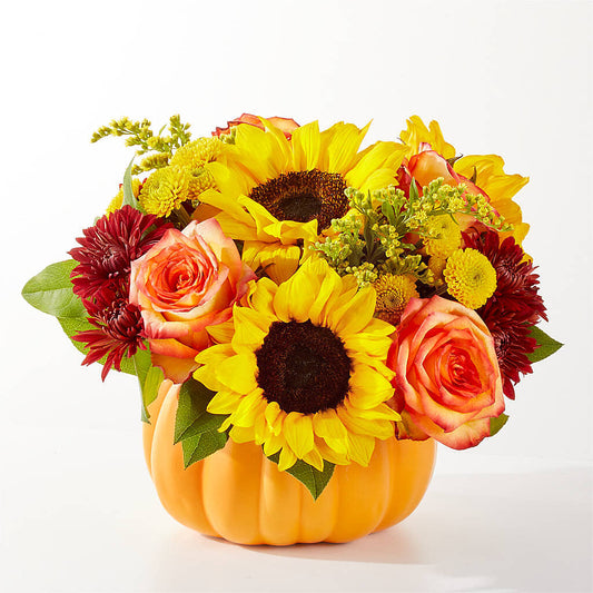 Golden Gourd Pumpkin Bouquet – BELMA'S PRECIOUS FLOWERS, Kodiak AK
