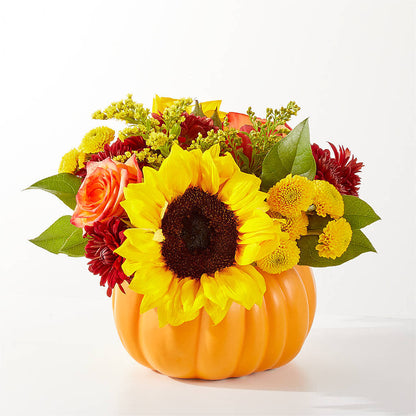 Golden Gourd Pumpkin Bouquet – BELMA'S PRECIOUS FLOWERS, Kodiak AK