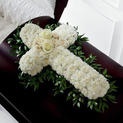 Peaceful Memories Casket Spray (Standard) – BELMA'S PRECIOUS FLOWERS, Kodiak AK
