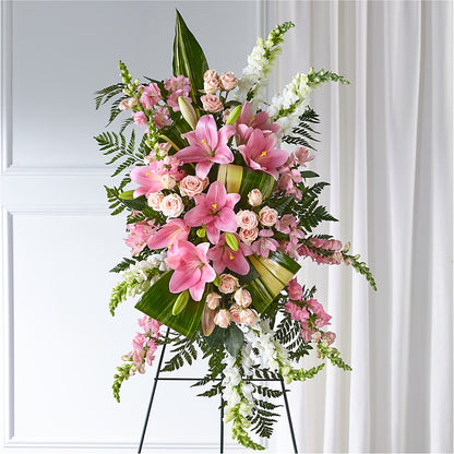 Elegant Embrace Standing Spray – BELMA'S PRECIOUS FLOWERS, Kodiak AK