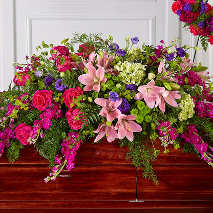 Radiant Tribute Casket Spray – BELMA'S PRECIOUS FLOWERS, Kodiak AK