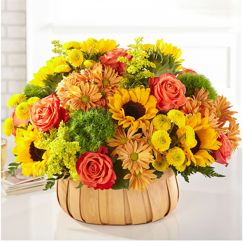Harvest Sunflower Basket – BELMA'S PRECIOUS FLOWERS, Kodiak AK