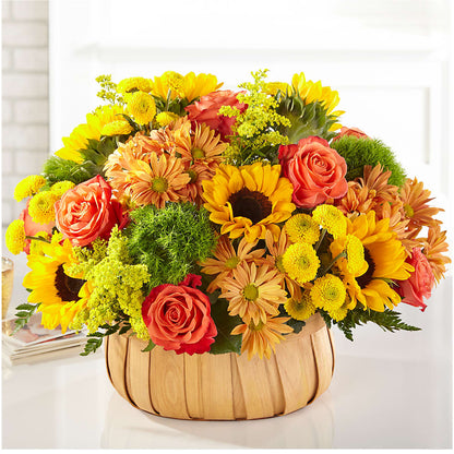 Harvest Sunflower Basket – BELMA'S PRECIOUS FLOWERS, Kodiak AK