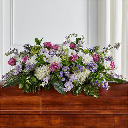 Meadows of Serenity Casket Spray – BELMA'S PRECIOUS FLOWERS, Kodiak AK