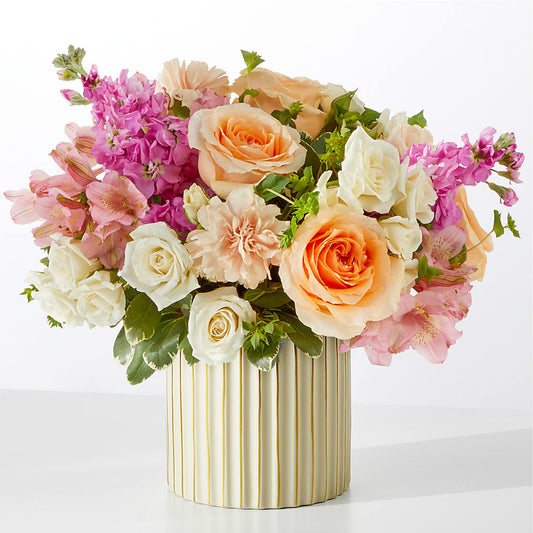 Paradise Bouquet with Ivory Vase – BELMA'S PRECIOUS FLOWERS, Kodiak AK