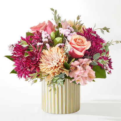 Berry Cobbler Bouquet with Ivory Vase – BELMA'S PRECIOUS FLOWERS, Kodiak AK