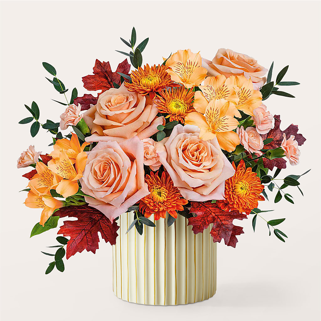Spiced Latte Bouquet with Ivory Vase – BELMA'S PRECIOUS FLOWERS, Kodiak AK