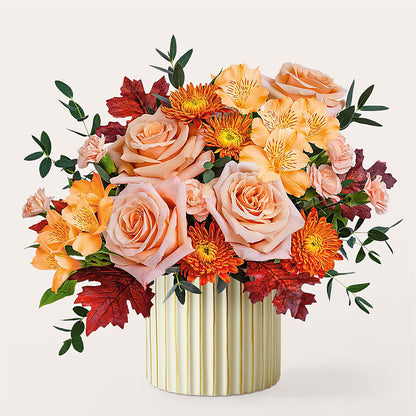 Spiced Latte Bouquet with Ivory Vase – BELMA'S PRECIOUS FLOWERS, Kodiak AK