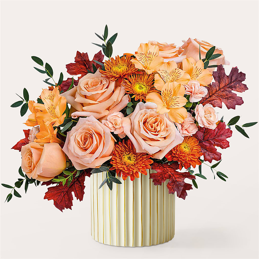 Spiced Latte Bouquet with Ivory Vase – BELMA'S PRECIOUS FLOWERS, Kodiak AK