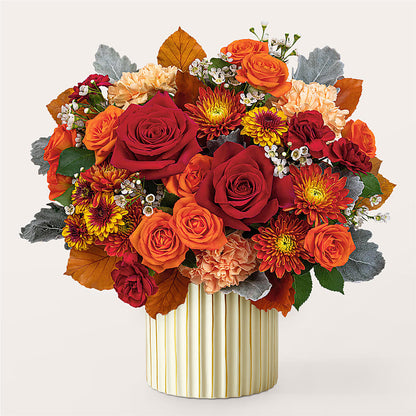 Merlot Bouquet with Ivory Vase – BELMA'S PRECIOUS FLOWERS, Kodiak AK