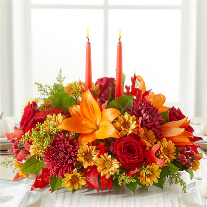 Autumn's Embrace Centerpiece – BELMA'S PRECIOUS FLOWERS, Kodiak AK
