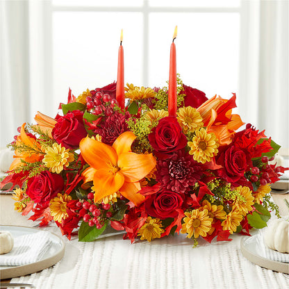 Autumn's Embrace Centerpiece – BELMA'S PRECIOUS FLOWERS, Kodiak AK