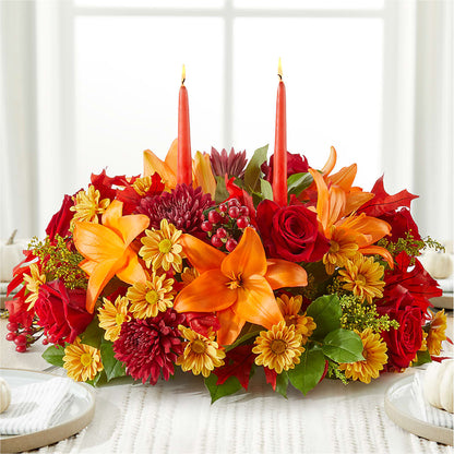 Autumn's Embrace Centerpiece – BELMA'S PRECIOUS FLOWERS, Kodiak AK