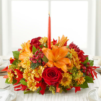 Autumn's Embrace Centerpiece – BELMA'S PRECIOUS FLOWERS, Kodiak AK