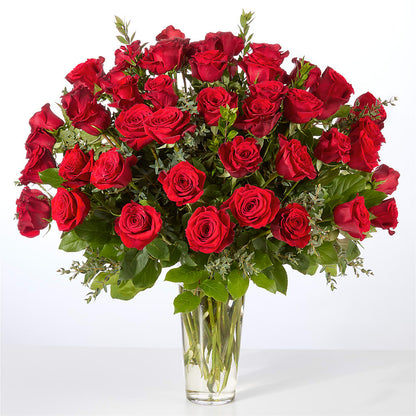 Forever Yours Fifty Stem Red Rose Bouquet – BELMA'S PRECIOUS FLOWERS, Kodiak AK