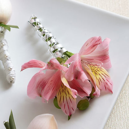 Pink Peruvian Lily Boutonniere – BELMA'S PRECIOUS FLOWERS, Kodiak AK
