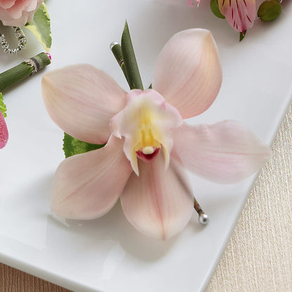 Pink Cymbidium Boutonniere – BELMA'S PRECIOUS FLOWERS, Kodiak AK